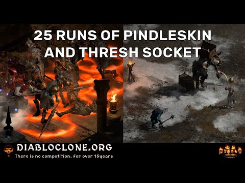 D2R - Diablo II Resurrected - Doing 25 runs of Pindleskin and Thresh Socket