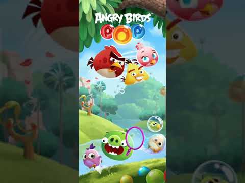 Playing angry birds POP bubble shooter (Season 1) episode 1.