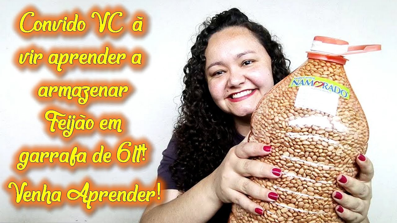 🍛Armazenamento de feijão em garrafa pet de 6 litros. 🍛