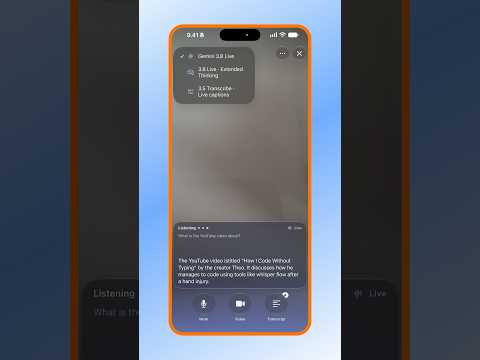 Gemini 3.8 Live and 3.5 Transcribe: iOS/SwiftUI Realtime AI for Voice and Vision #ai #gemini #llm thumbnail