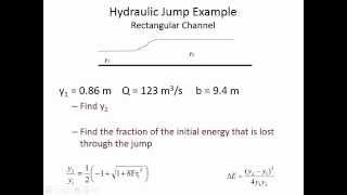 CE 331 - Class 24 (4/9/2015) Momentum-Depth and Hydraulic Jumps