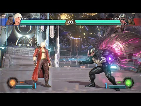 Dante & Haggar vs Venom & Thor (Hardest AI) - Marvel vs Capcom: Infinite