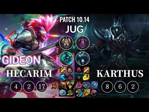 GRF GIDEON Hecarim vs Karthus Jungle - KR Patch 10.14