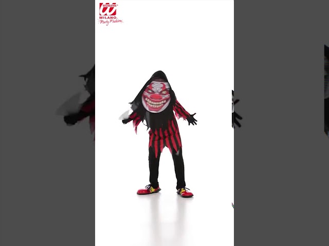 Vídeo relacionado con Shinybox Disfraz de Payaso Asesino, Disfraz de Payaso Adulto Halloween con Capucha y Puñal, Guantes de Sangre, Traje Payaso Cosplay para Carnaval Fiestas
