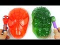 DIY How to Make Spiderman Hulk Mask Jelly Pudding Cake Toy Kinetic Sand Popsicle Ice Cream Cars Mold