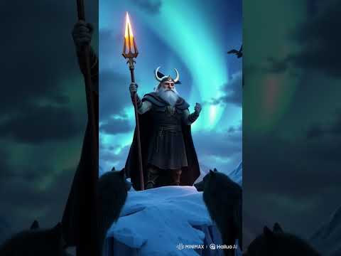 Odin – Norse God of Wisdom and War | With Ravens Huginn & Muninn, Wolves, and Gungnir