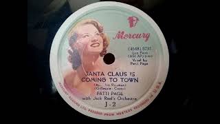 Patti Page  ♪Santa Claus Is Coming To Town♪ 1951年 78rpm record . HMV 102 phonograph