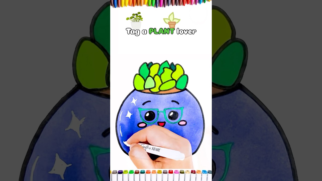 Tag a PLANT lover 🪴 #learncolors #viralshorts #draweasy #cow #learntodraw #disneydrawing #frozen