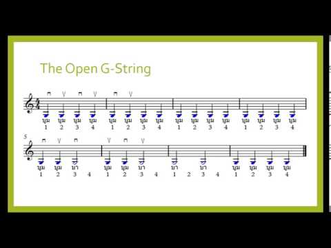 The open G-string for violin exercises