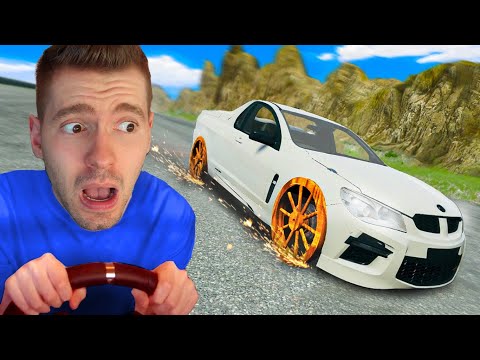 DESCI a ladeira com um CARRO DE MADEIRA - BeamNG Drive