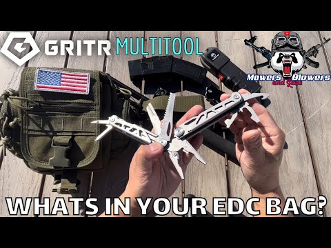 WHAT’S IN YOUR EDC EVERYDAY CARRY BAG?KNIFE STUN TASER GUN PEPPER SPRAY OC ASP BATON GRITR MULTITOOL