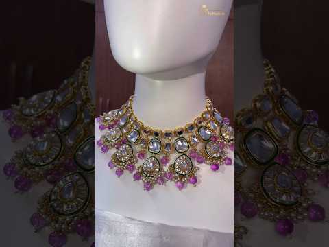 Light purple color kundan necklace set (kn1377lprp) availabl...