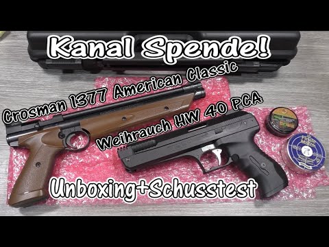 Channel donation! Weihrauch HW 40 PCA/Crosman 1377 American Classic unboxing + shooting test | Ge...