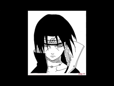 How To Draw Itachi Uchiha From Naruto - Step By Step Drawing 