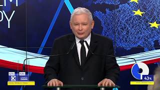 Jarosław Kaczyński po zwycięstwie PiS w wyborach do PE