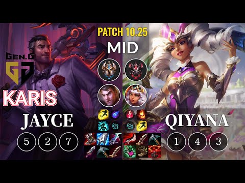 GEN Karis Jayce vs Qiyana Mid - KR Patch 10.25