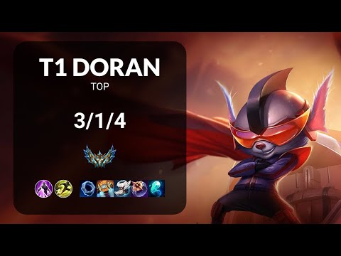 T1 Doran Rumble vs Gnar TOP - KR CHALLENGER Patch 15.5