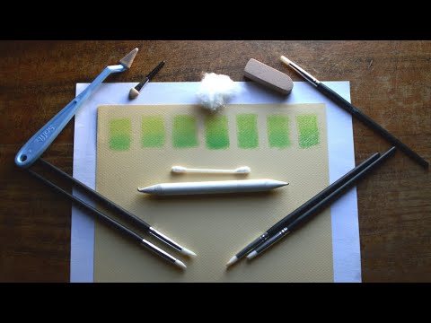 Comparando materiales para difuminar pasteles