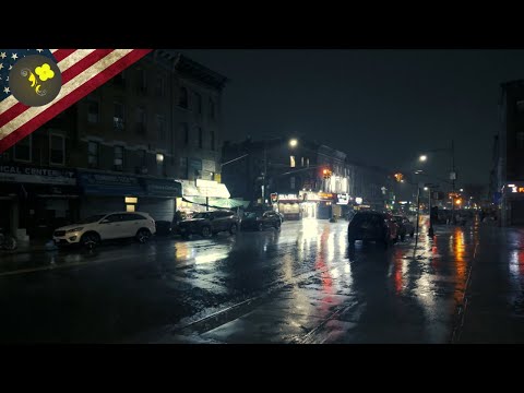 "🌧️🌙 Midnight Rain Walk in Sunset Park, Brooklyn | 4K NYC Walking Tour"