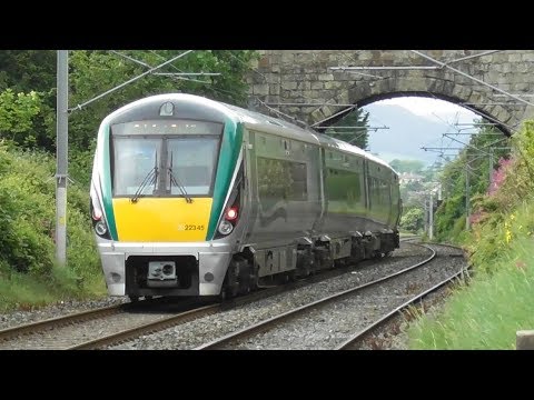 Irish Rail 8520 Dart + 22000 Class Intercity Trains - Killiney Station, Dublin