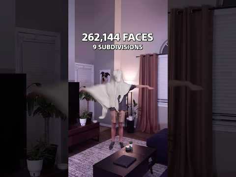 Irl Cloth Simulation 1 Face vs 262,000 Faces