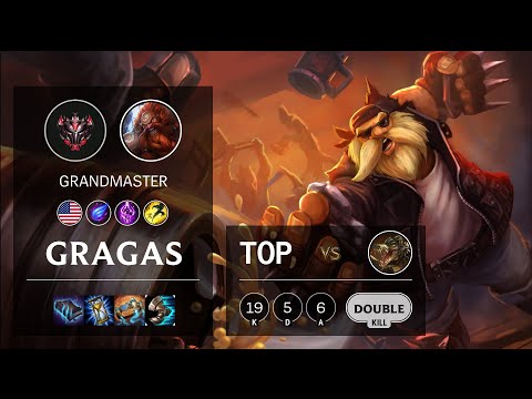 Gragas Top vs Renekton - NA Grandmaster Patch 10.21