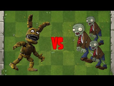 PlushTrap Animatronic vs Zombies - Plants vs Zombies Fusion Animation