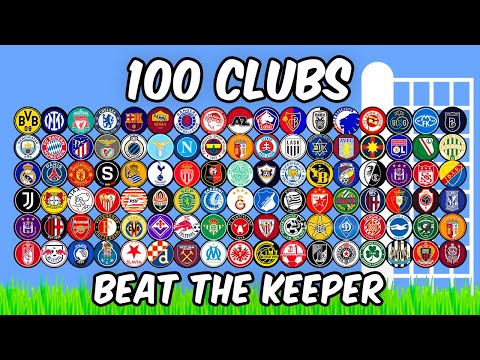 100 Clubs Beat The Keeper Tournament - Algodoo Marble Race
