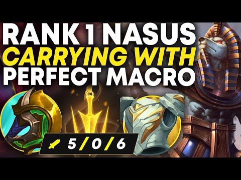 Rank 1 Nasus Carrying Masters With Perfect Macro! Season 12 Nasus top| Carnarius | League of Legends
