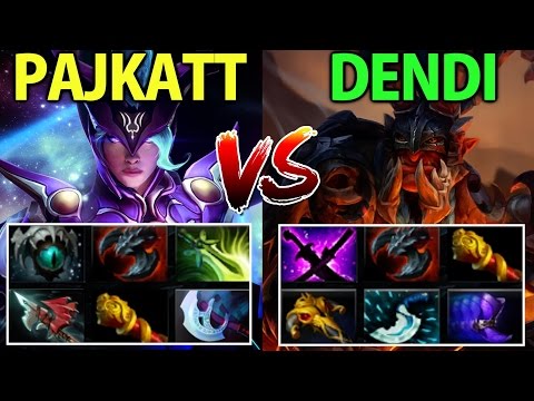 Dendi [Troll Warlord] vs Pajkatt [Luna] Dota2 7.01- New Navi Roster Civil War