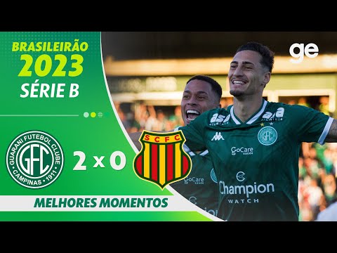 Gols e lances de Guarani x Sampaio Corrêa