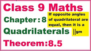 Theorem:8.5 Chapter:8 Quadrilaterals | Ncert Maths Class 9