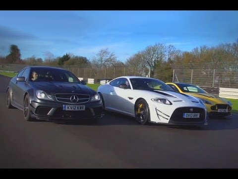 Mercedes C63 AMG Black Series vs Jaguar XKR-S GT vs Aston Martin V12 Vantage S: supercoupe shootout