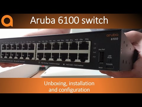 Aruba 6100 48g 4sfp+ switch jl676a, lan  capable, black