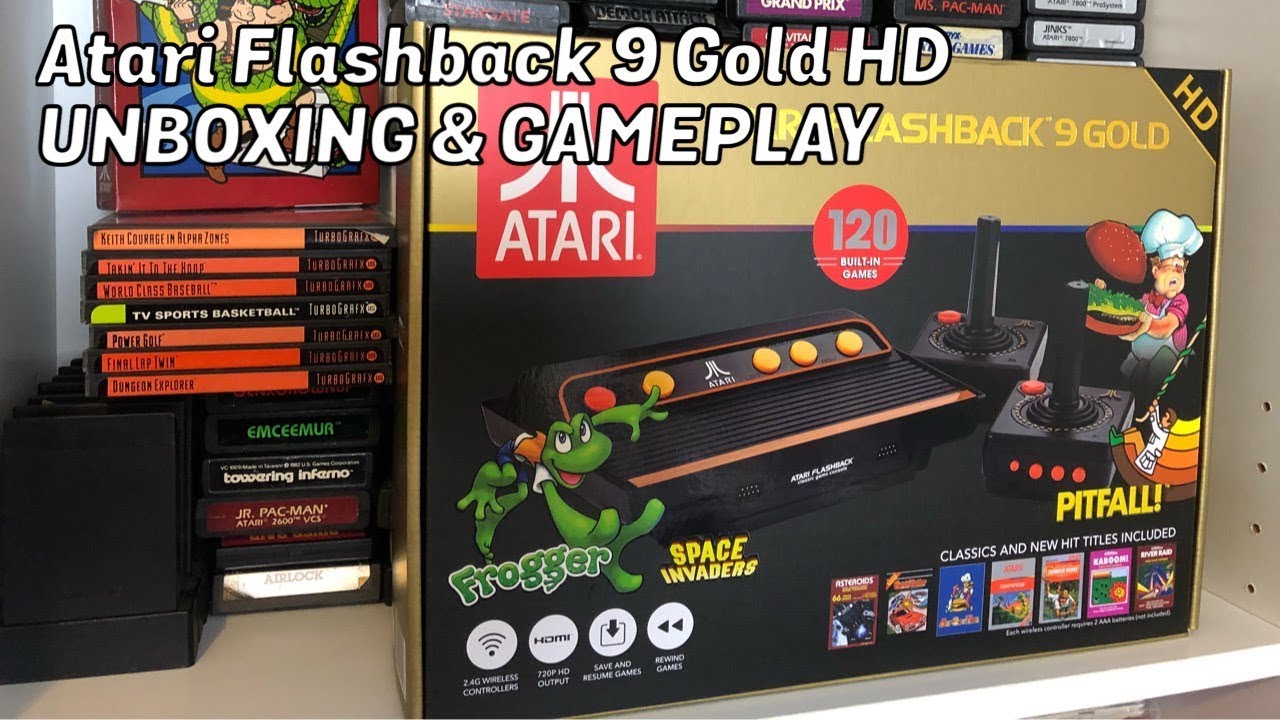 AtGames ATARI FLASHBACK 9 GOLD HD, Unboxing & Gameplay, Review - Emceemur
