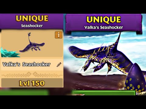 VALKA'S SEASHOCKER Max Level 150 Titan Mode - Unique Seashocker - Dragons:Rise of Berk