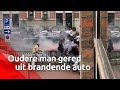 Omstanders redden man uit brandende auto in Den Bosch