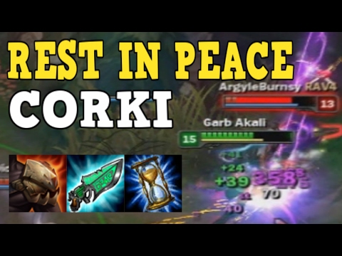 CRUSHING CORKI - JUGGERNAUT AKALI BUILD - ONE-SHOTTING WITH 200+ ARMOR?!