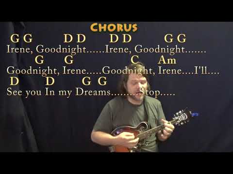 Goodnight, Irene (Traditional) Mandolin Cover Lesson in G with Chords/Lyrics