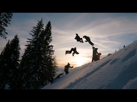 Catapulta UMANA sulla neve ❄️ Parkour teamwork