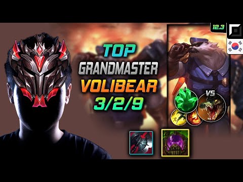 GrandMaster Volibear Top vs Renekton - 천상계 탑 볼리베어 터화공 착취 - LOL KR 12.3