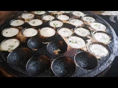 Delicacy Thai  Coconut Rice  Pancake at 30 cent l Yummy on Earth