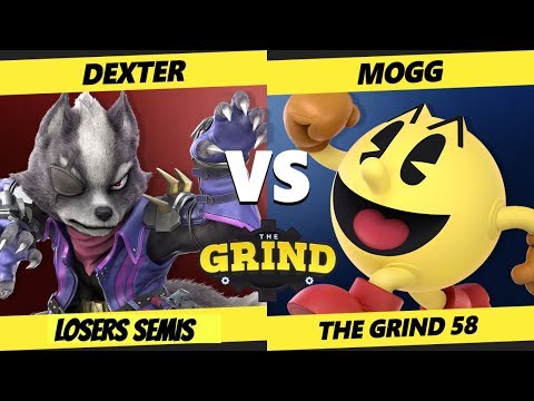 Smash Ultimate Tournament - Dexter (Wolf) Vs. Mogg (Pacman, Richter) The Grind 58 Losers Semis