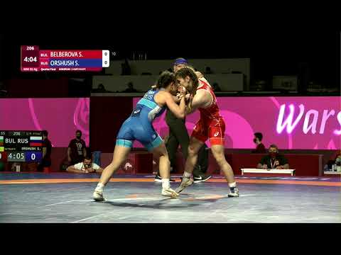 1/4 WW - 55 kg: S. BELBEROVA (BUL) v. S. ORSHUSH (RUS)
