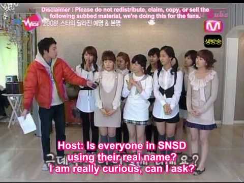 [Eng Subs] Mnet Dr.Wide - SNSD's Real Name [01.17.08]