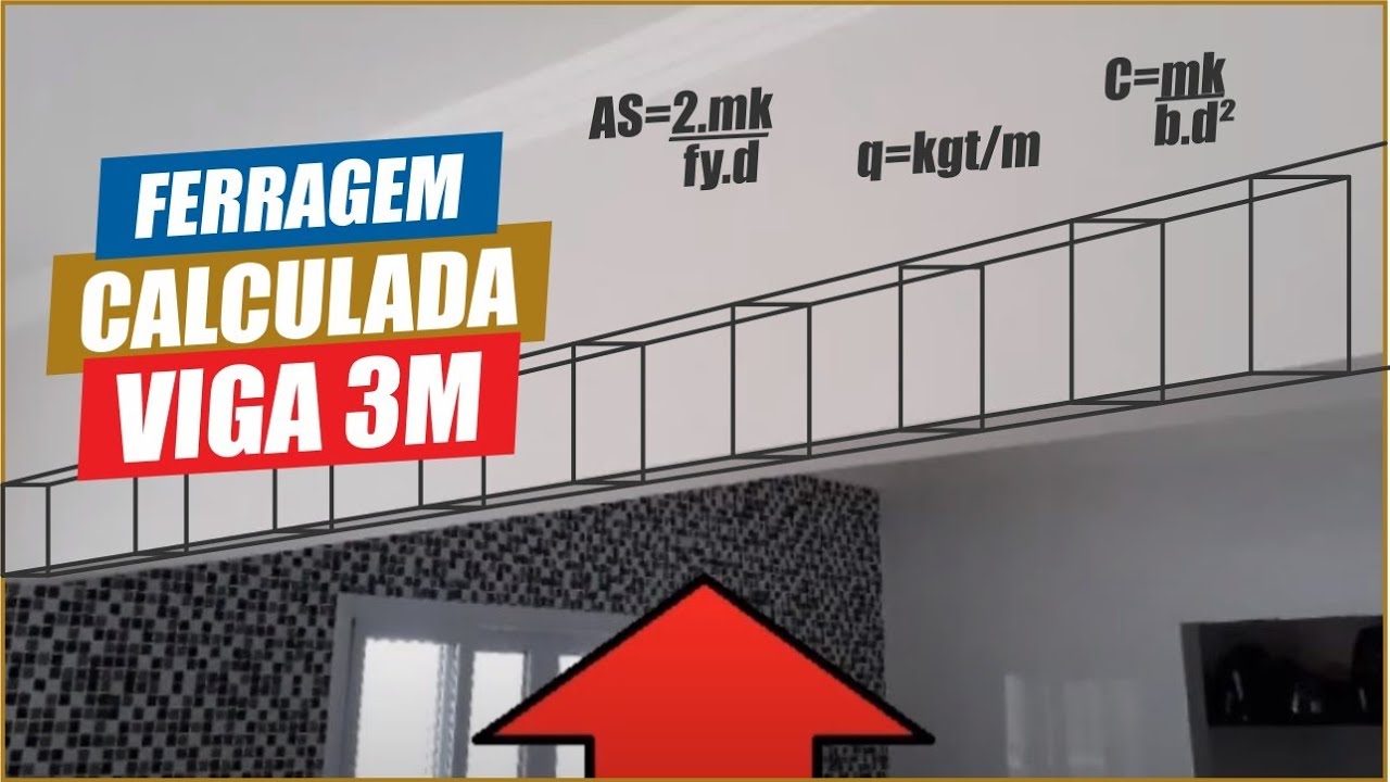 Não vai acreditar!!!! VEJA A FERRAGEM CALCULADA para um VÃO LIVRE DE 3 METROS!!!