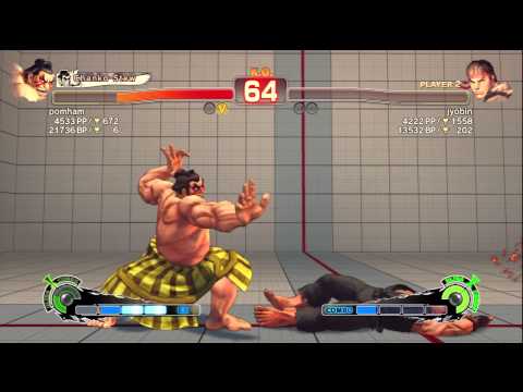 pomham [ Honda ] Vs jyobin [ Ryu ] SSF4 Arcade Edition 2012 HD