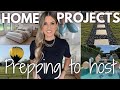 DIY HOME PROJECTS INSIDE OUTSIDE THE HOME STONE PATH WALKWAY DIY PROJECT PREPPING TO HOST 🩵🩷
