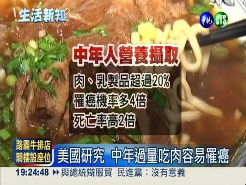 美國研究 中年過量吃肉容易罹癌
