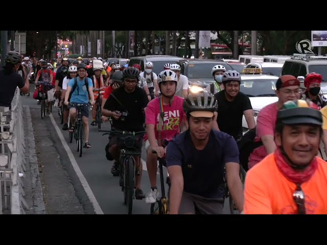 WATCH: Cyclists, advocates protest proposed Ayala Avenue bike lane conversion